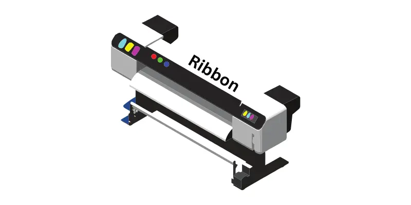 Ribbon in chain printer