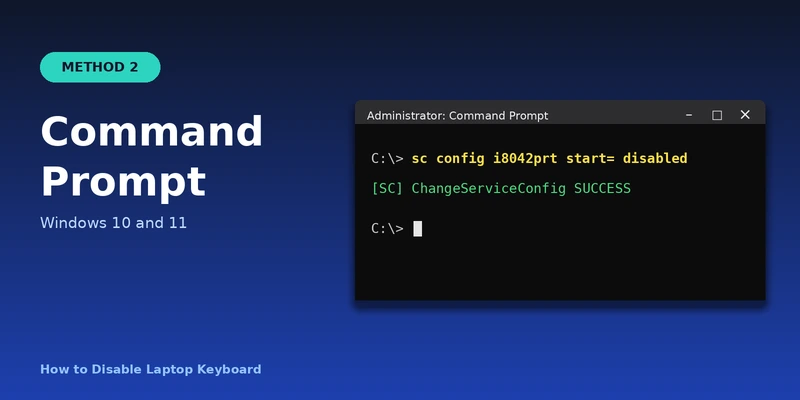 Disable the Laptop Keyboard Using Command Prompt