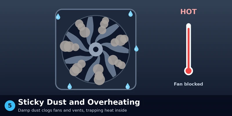 Dust That Turns Into Sludge