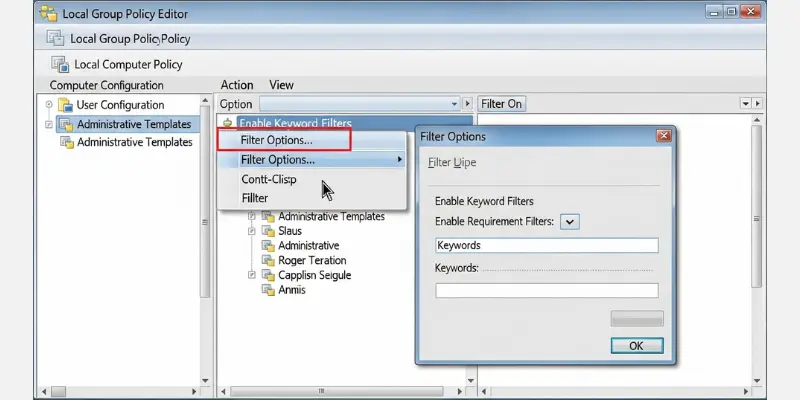 Use the Filter Options in Local Group Policy Editor